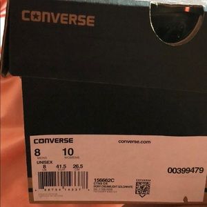 converse leather ivory cream size 8 men’s/10 women